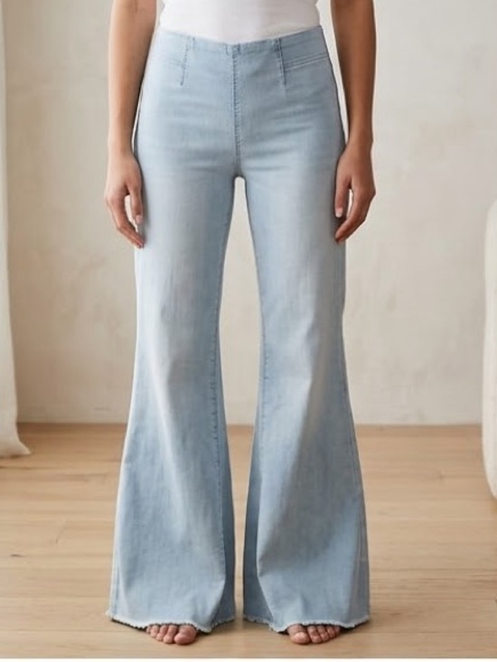 Free People Denim - Free People Pale Blue High-Rise Flare Jeans - Size 28